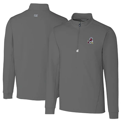 Men's Cutter & Buck Gray Springfield Cardinals Big Tall Traverse Stretch Quarter-Zip Top