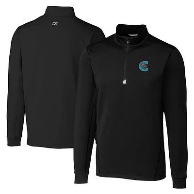 Men's Cutter & Buck Charlotte Knights Big Tall Traverse Stretch Quarter-Zip Top