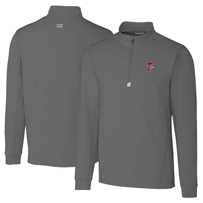 Men's Cutter & Buck Gray Fresno Grizzlies Big Tall Traverse Stretch Quarter-Zip Top