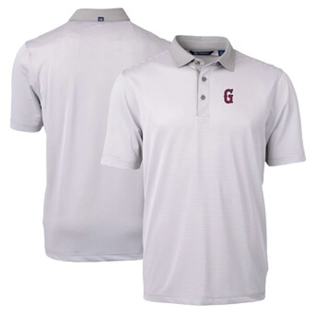 Men's Cutter & Buck Gray Greenville Drive Big Tall Virtue Eco Pique Micro Stripe Recycled Polo