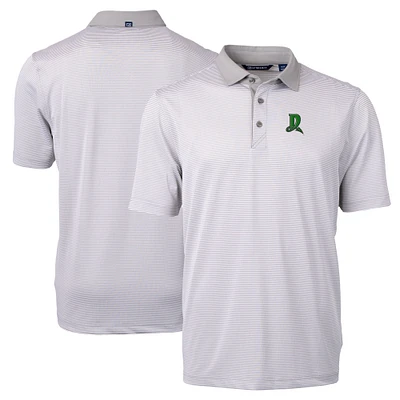Men's Cutter & Buck Gray Dayton Dragons Big Tall Virtue Eco Pique Micro Stripe Recycled Polo