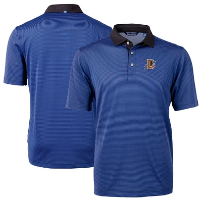 Men's Cutter & Buck Blue Durham Bulls Big Tall Virtue Eco Pique Micro Stripe Recycled Polo