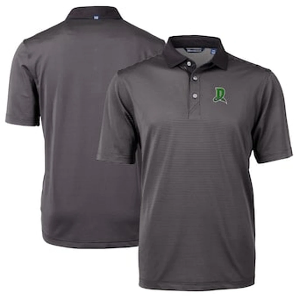 Men's Cutter & Buck Black Dayton Dragons Big Tall Virtue Eco Pique Micro Stripe Recycled Polo