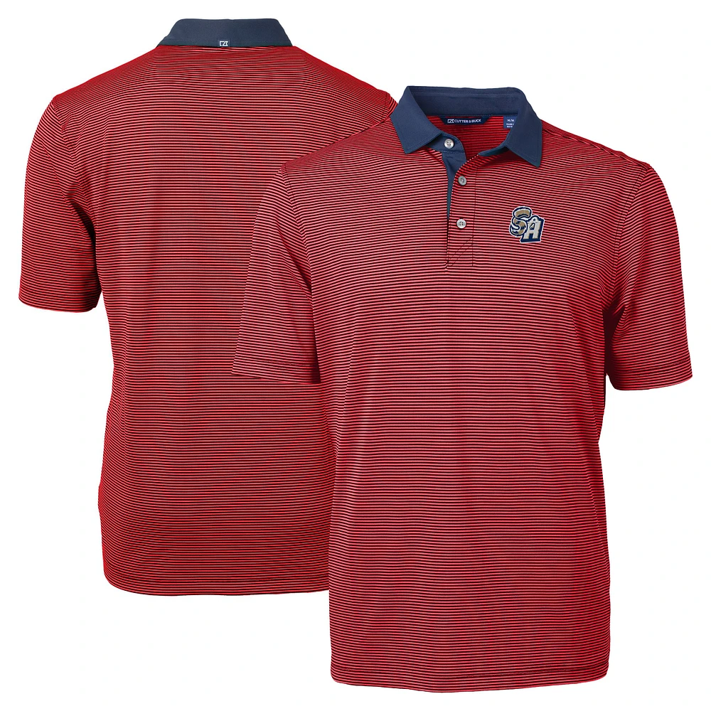 Men's Cutter & Buck Red San Antonio Missions Big Tall Virtue Eco Pique Micro Stripe Recycled Polo