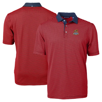 Men's Cutter & Buck Toledo Mud Hens Big Tall Virtue Eco Pique Micro Stripe Recycled Polo