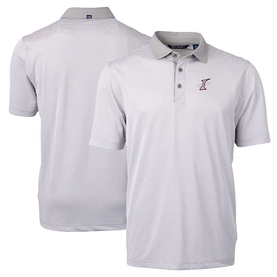 Men's Cutter & Buck Gray Albuquerque Isotopes Big Tall Virtue Eco Pique Micro Stripe Recycled Polo
