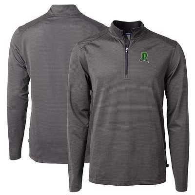 Men's Cutter & Buck Dayton Dragons Big Tall Virtue Eco Pique Micro Stripe Recycled Quarter-Zip Pullover