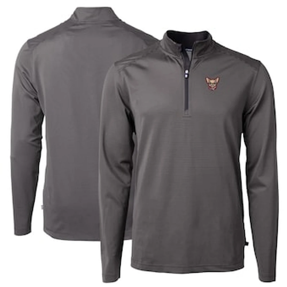 Men's Cutter & Buck El Paso Chihuahuas Big Tall Virtue Eco Pique Micro Stripe Recycled Quarter-Zip Pullover