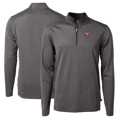 Men's Cutter & Buck El Paso Chihuahuas Big Tall Virtue Eco Pique Micro Stripe Recycled Quarter-Zip Pullover
