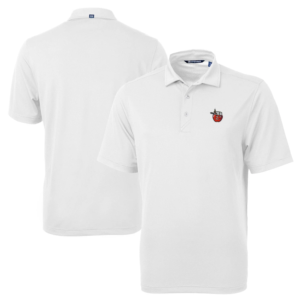Men's Cutter & Buck White Fort Wayne TinCaps Big Tall Virtue Eco Pique Recycled Polo