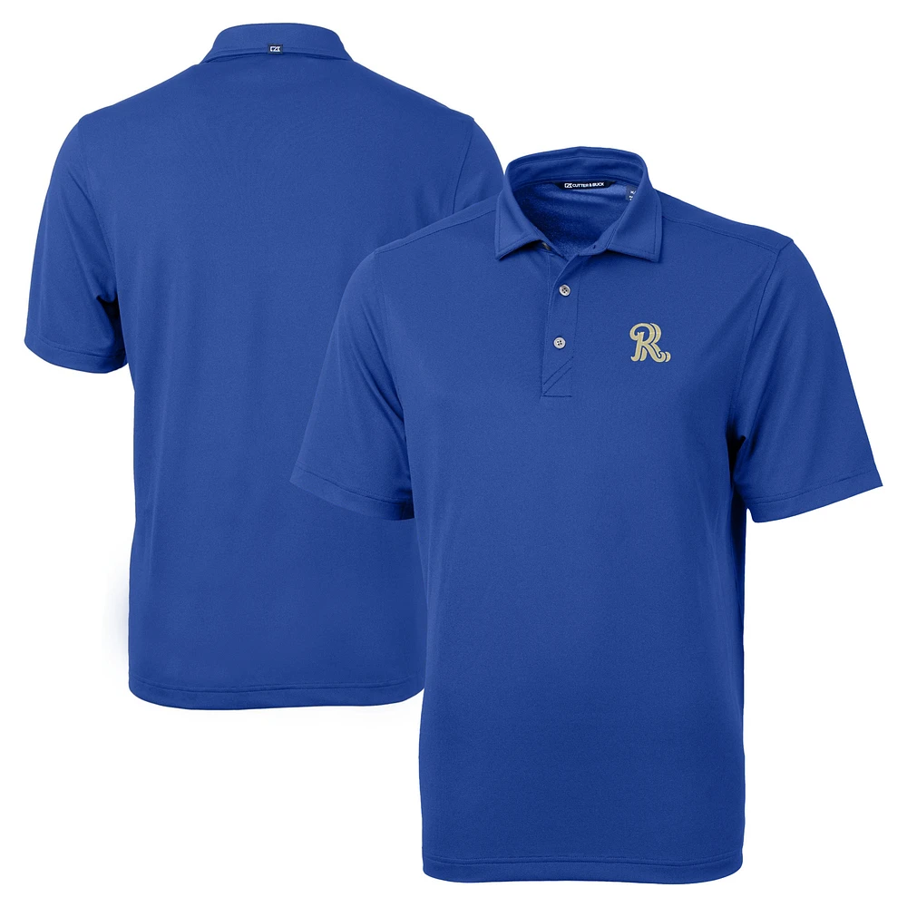 Men's Cutter & Buck Blue Frisco RoughRiders Big Tall Virtue Eco Pique Recycled Polo
