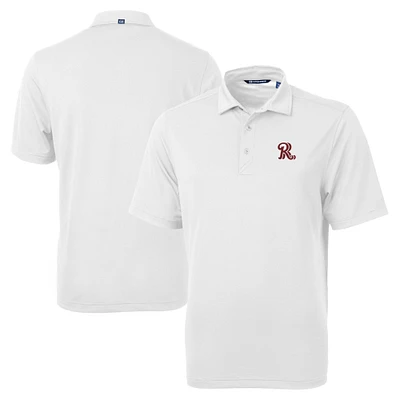 Men's Cutter & Buck White Frisco RoughRiders Big Tall Virtue Eco Pique Recycled Polo