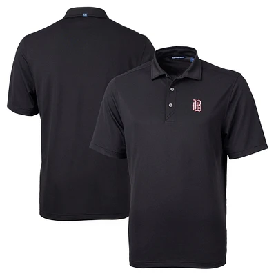 Men's Cutter & Buck Black Birmingham Barons Big Tall Virtue Eco Pique Recycled Polo