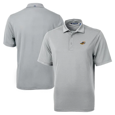 Men's Cutter & Buck Gray Akron RubberDucks Big Tall Virtue Eco Pique Recycled Polo