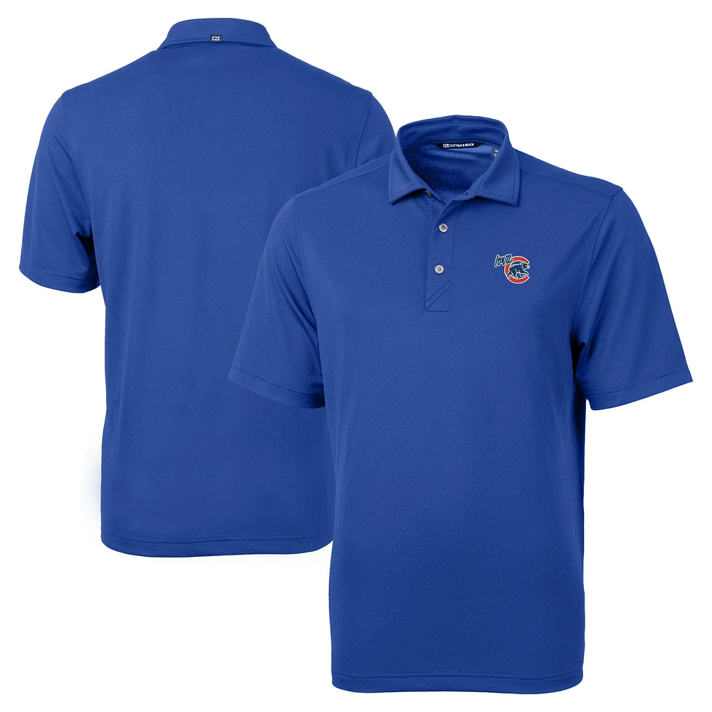 Men's Cutter & Buck Blue Iowa Cubs Big Tall Virtue Eco Pique Recycled Polo