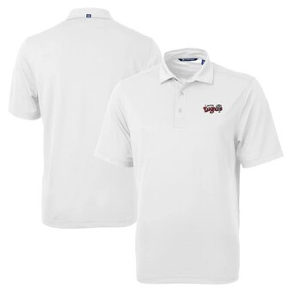 Men's Cutter & Buck White Lansing Lugnuts Big Tall Virtue Eco Pique Recycled Polo