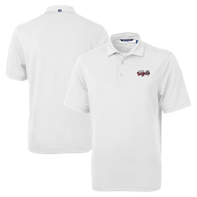 Men's Cutter & Buck White Lansing Lugnuts Big Tall Virtue Eco Pique Recycled Polo