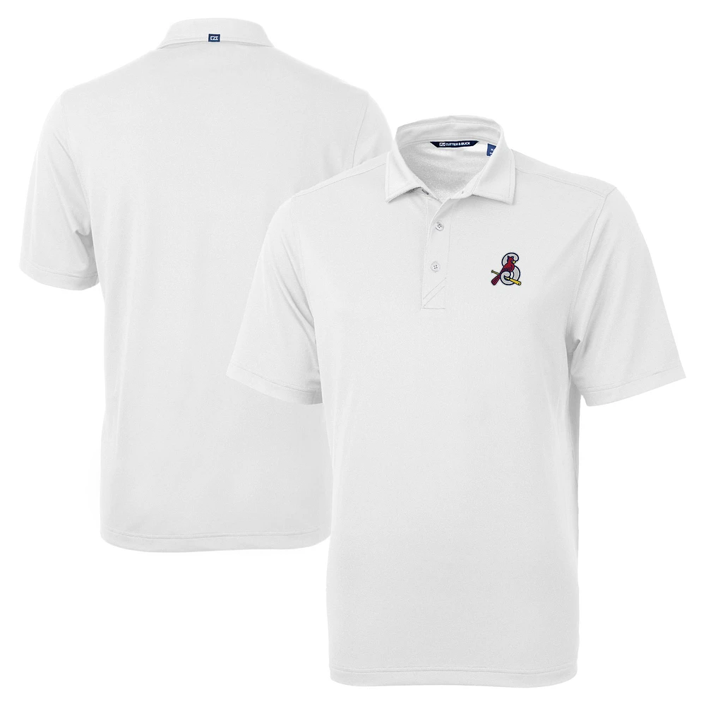 Men's Cutter & Buck White Springfield Cardinals Big Tall Virtue Eco Pique Recycled Polo