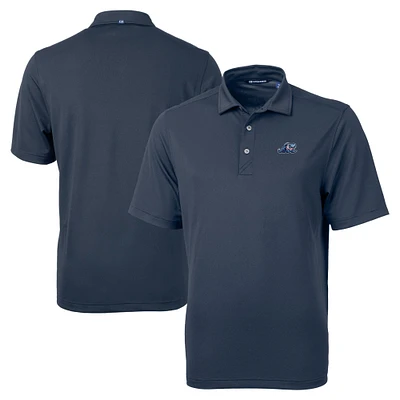 Men's Cutter & Buck Navy West Michigan Whitecaps Big Tall Virtue Eco Pique Recycled Polo