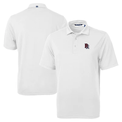 Men's Cutter & Buck White Round Rock Express Big Tall Virtue Eco Pique Recycled Polo