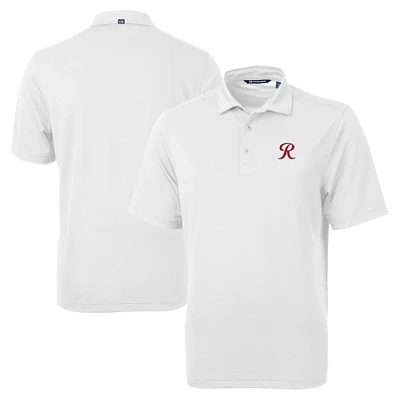 Men's Cutter & Buck White Tacoma Rainiers Big Tall Virtue Eco Pique Recycled Polo