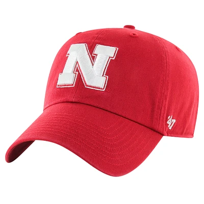 Youth '47 Scarlet Nebraska Huskers Clean Up Adjustable Hat