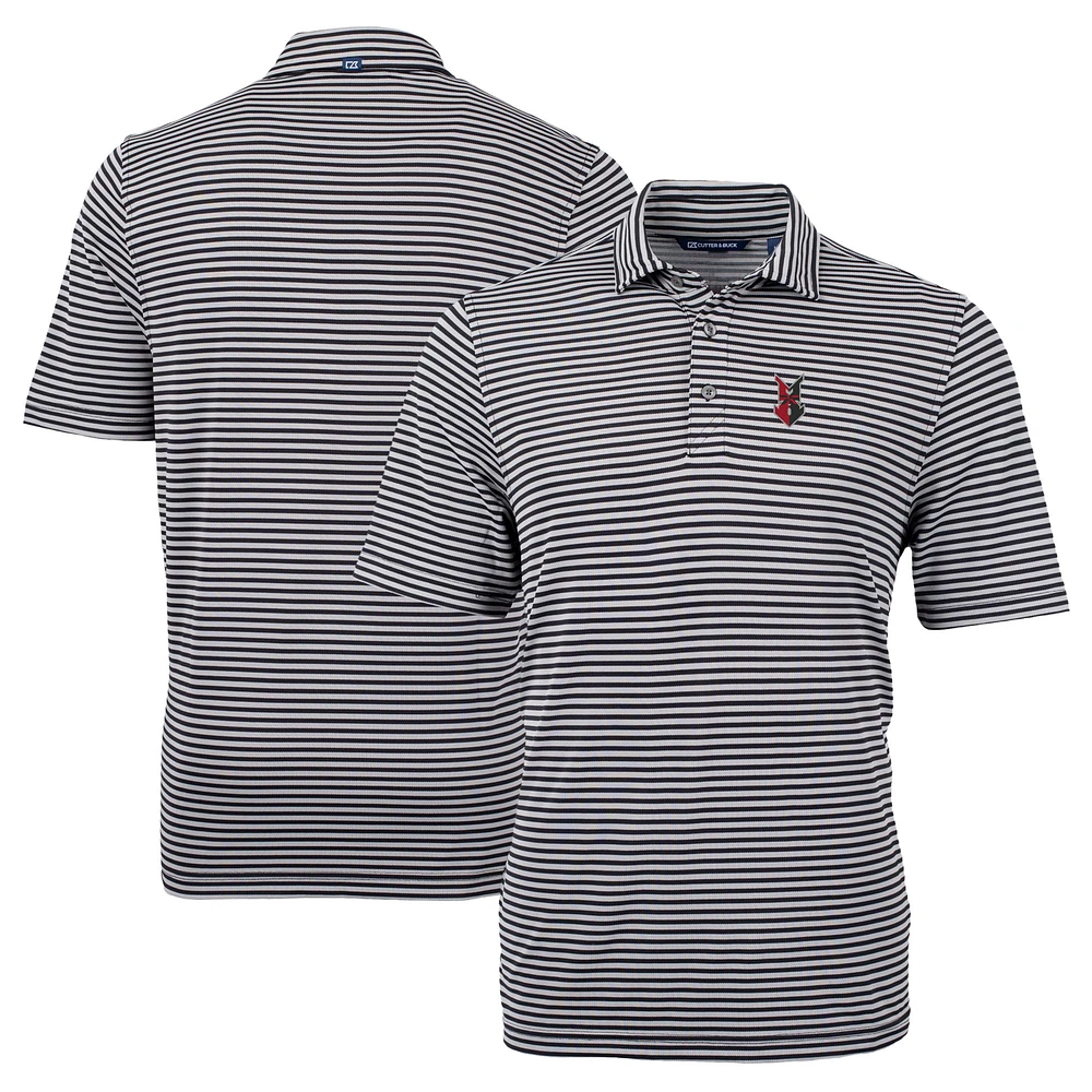 Men's Cutter & Buck Indianapolis Indians Big Tall Virtue Eco Pique Stripe Recycled DryTec Polo