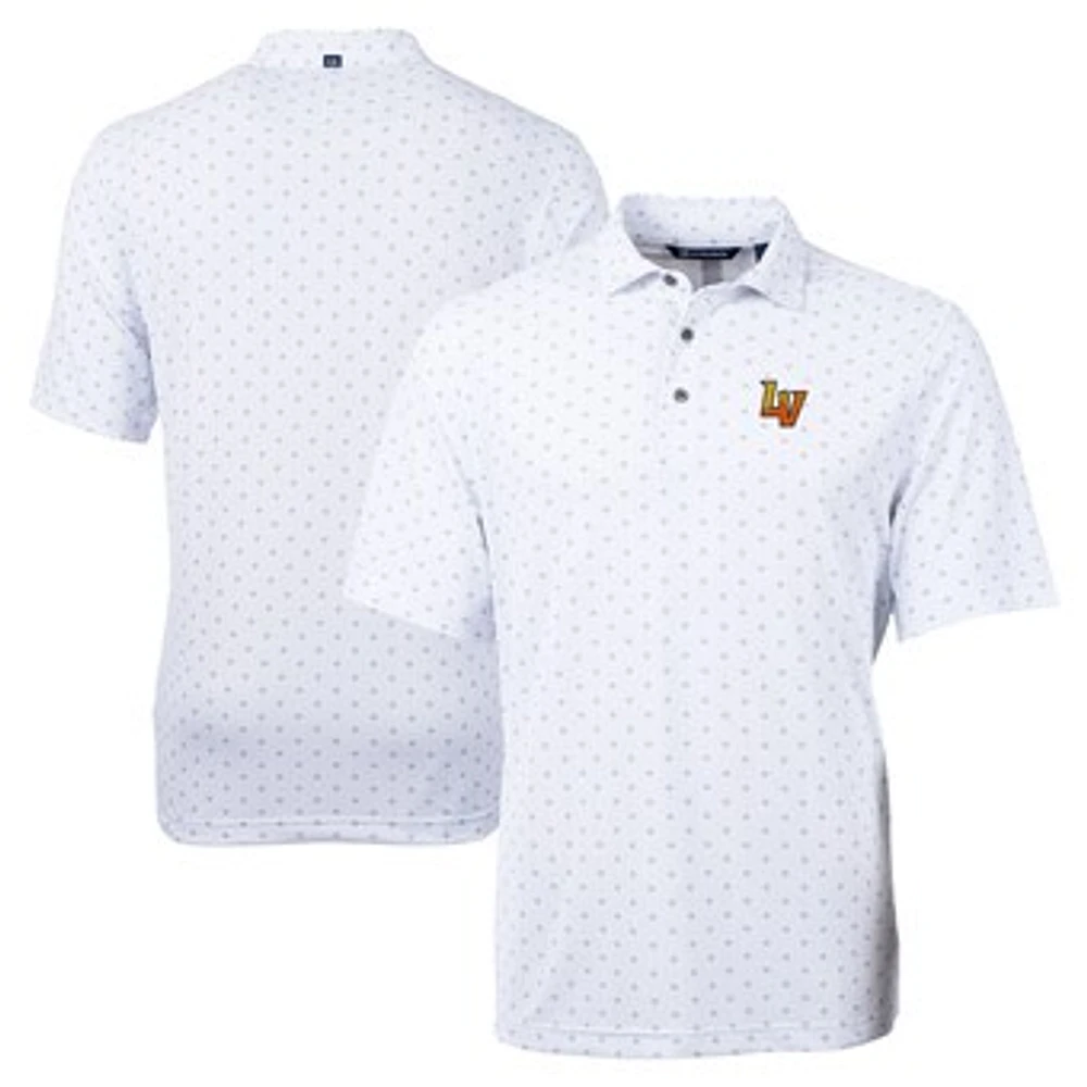 Men's Cutter & Buck White Las Vegas Aviators Big Tall Virtue Eco Pique Tile Print Recycled Polo