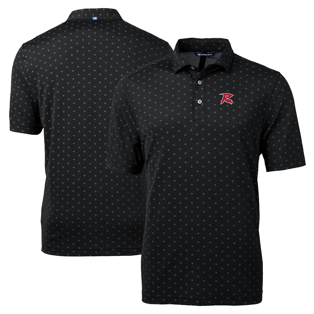 Men's Cutter & Buck Black Richmond Flying Squirrels Big Tall Virtue Eco Pique Tile Print Recycled Polo