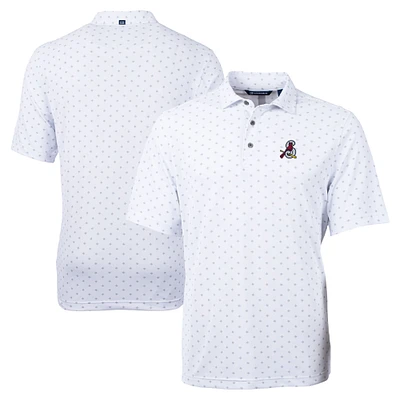 Men's Cutter & Buck White Springfield Cardinals Big Tall Virtue Eco Pique Tile Print Recycled Polo