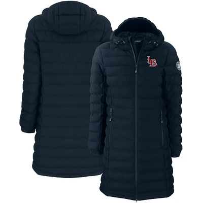 Women's Cutter & Buck Navy Louisville Bats Mission Ridge Repreve Eco Insulated Long Puffer Jacket