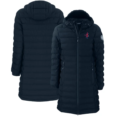 Women's Cutter & Buck Navy Memphis Redbirds Mission Ridge Repreve Eco Insulated Long Puffer Jacket