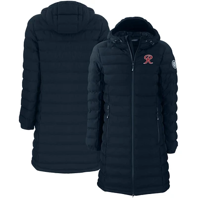 Women's Cutter & Buck Navy Tacoma Rainiers Mission Ridge Repreve Eco Insulated Long Puffer Jacket