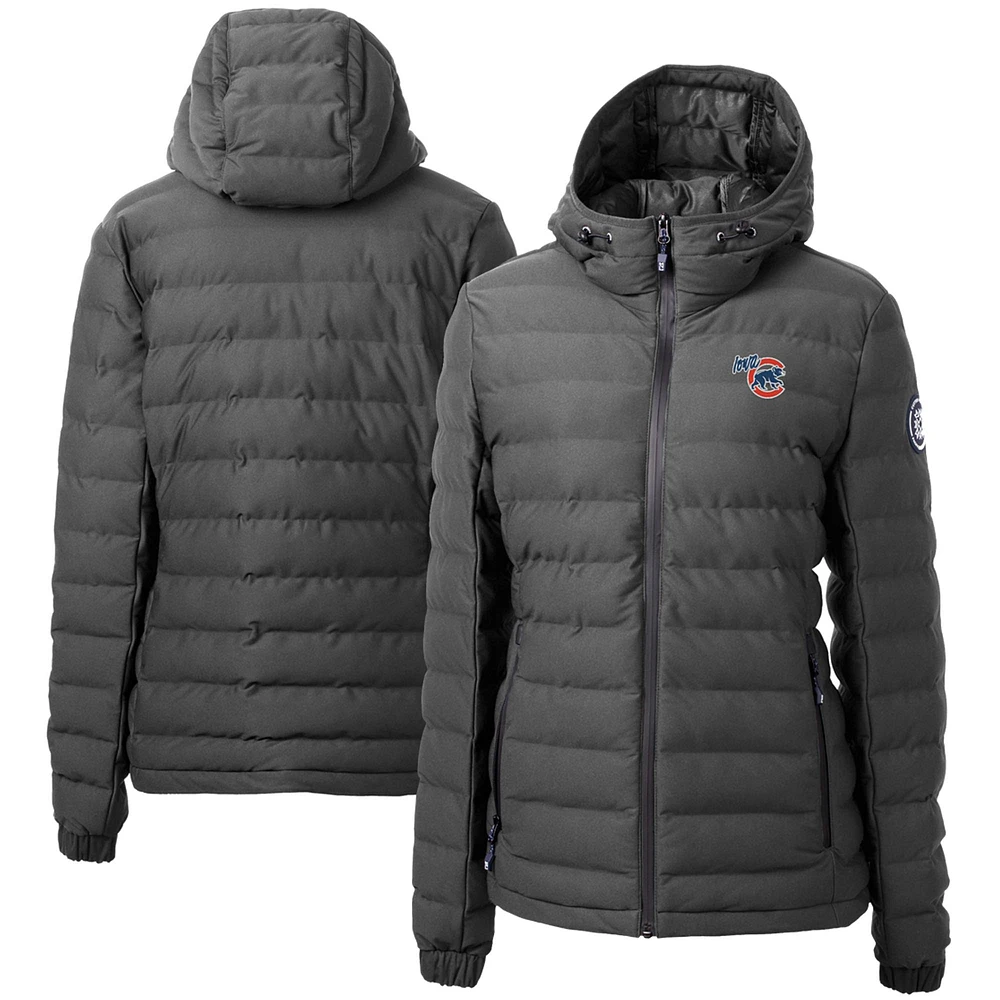 Women's Cutter & Buck Gray Iowa Cubs Mission Ridge Repreve Puffer Full-Zip Jacket