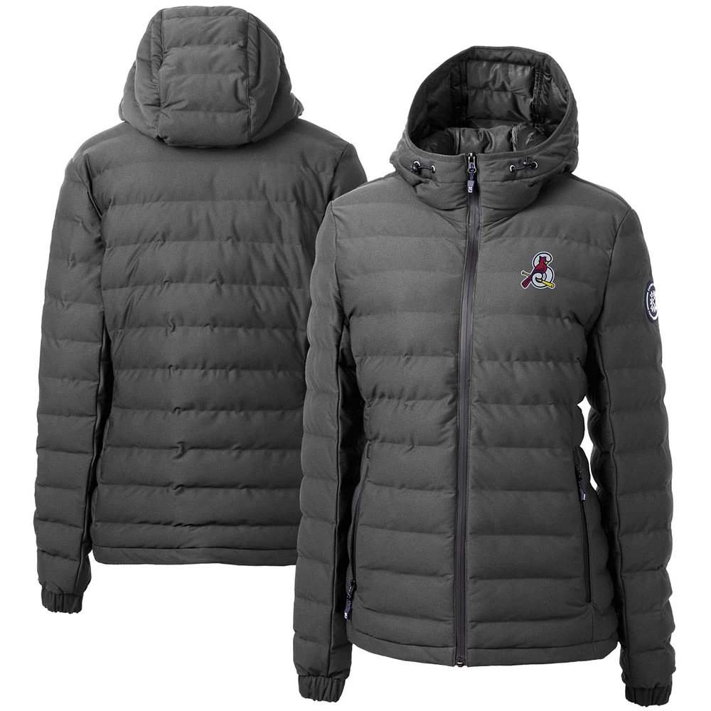 Women's Cutter & Buck Gray Springfield Cardinals Mission Ridge Repreve Puffer Full-Zip Jacket