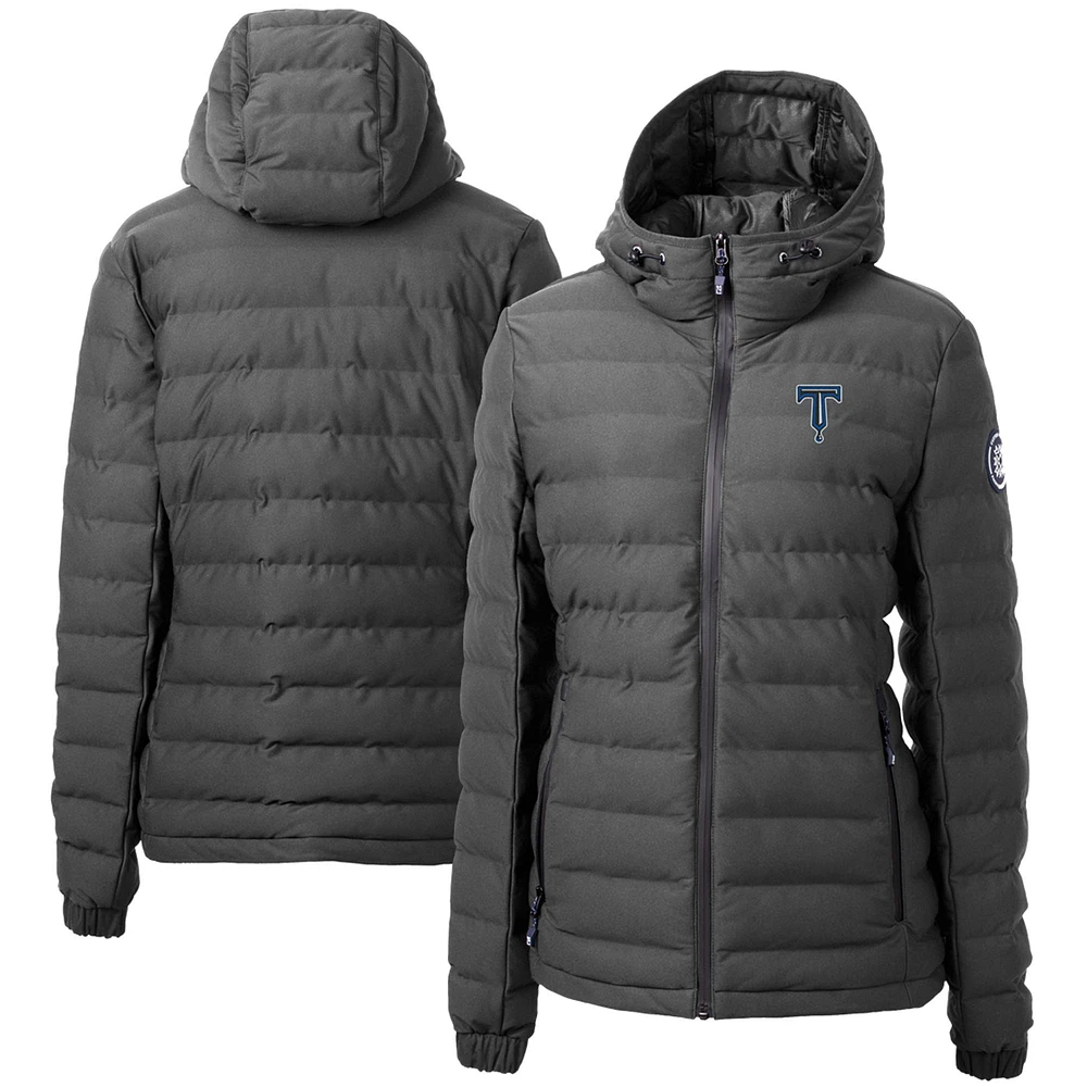Women's Cutter & Buck Gray Tulsa Drillers Mission Ridge Repreve Puffer Full-Zip Jacket