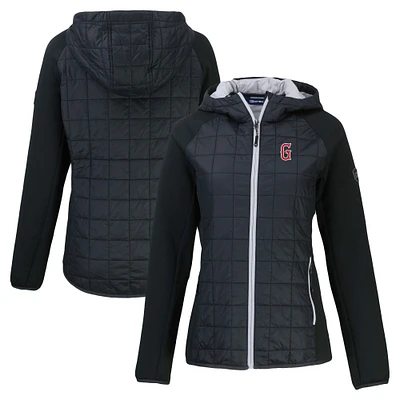 Women's Cutter & Buck Black Greenville Drive Rainier Primaloft Eco Raglan Full-Zip Hybrid Jacket