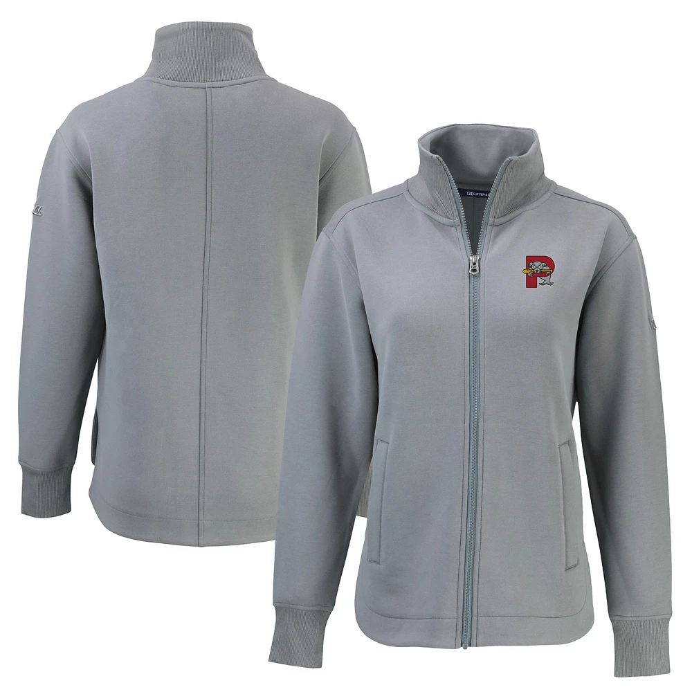 Women's Cutter & Buck Gray Portland Sea Dogs Roam Eco Recycled Full-Zip Jacket