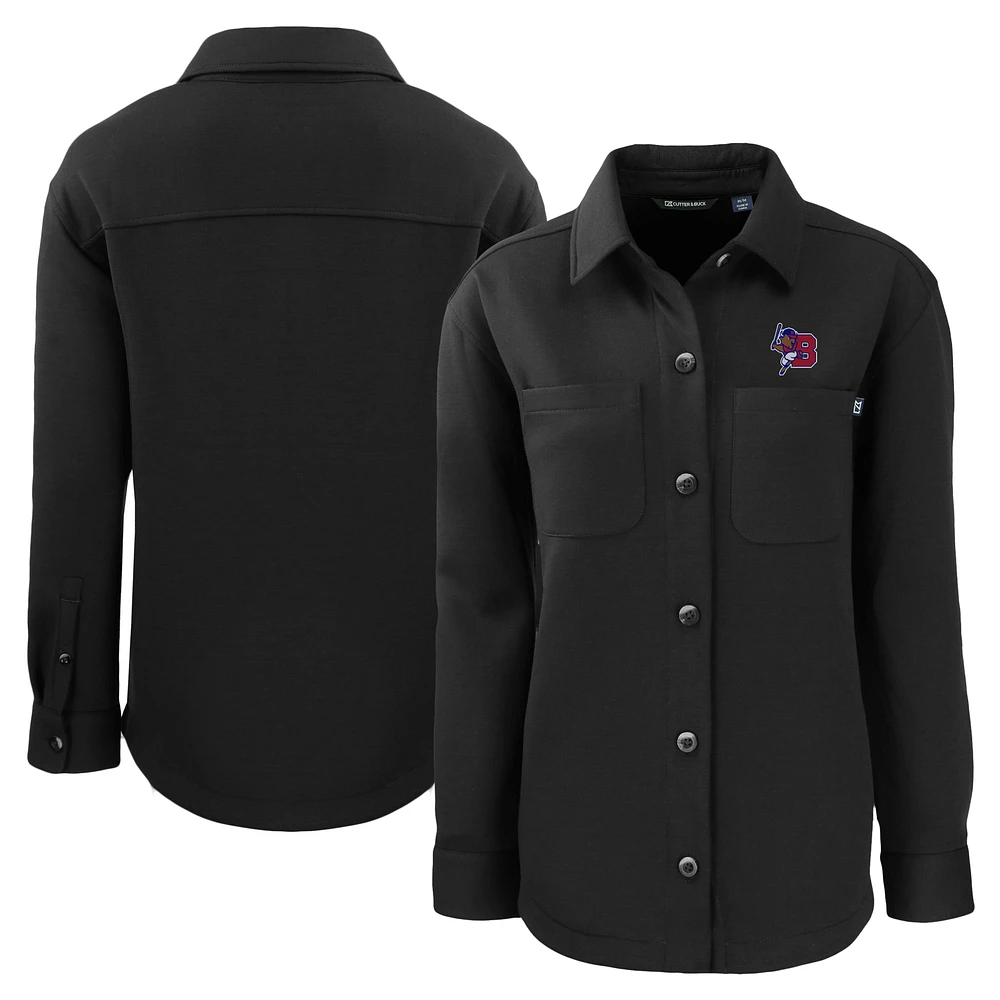 Women's Cutter & Buck Black Buffalo Bisons Roam Eco Knit Shirt Jacket