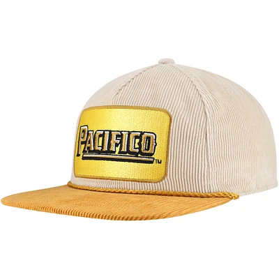 Men's Cream/Tan Pacifico Corduroy Rope Golf Snapback Hat