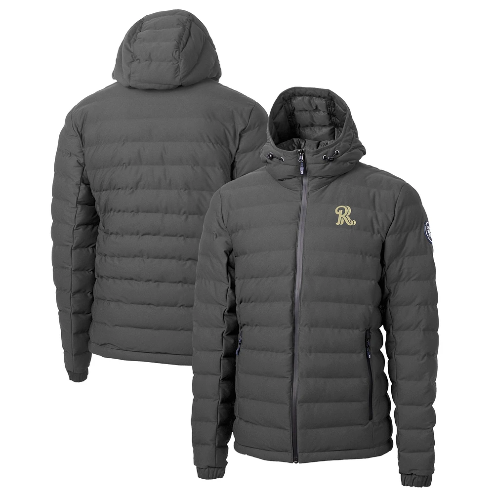 Men's Cutter & Buck Gray Frisco RoughRiders Mission Ridge Repreve Eco Insulated Full-Zip Puffer Jacket