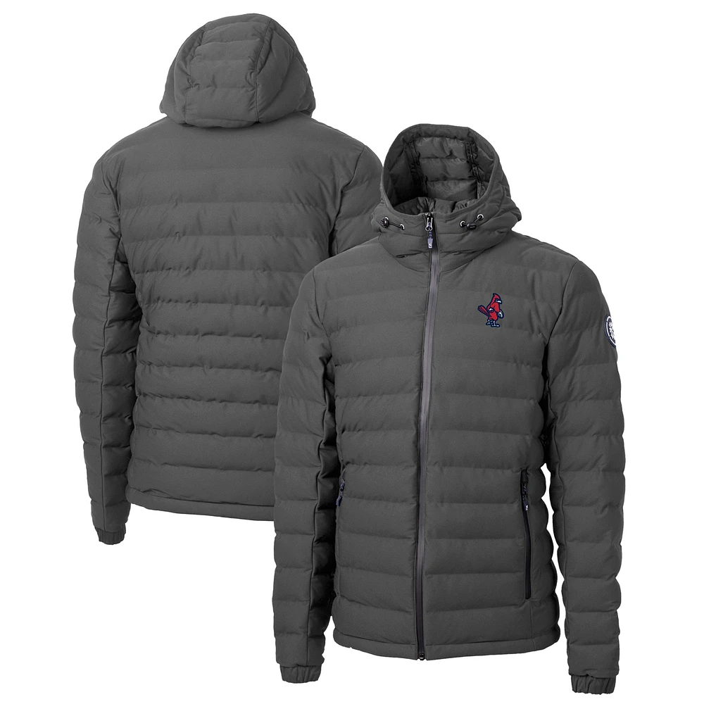 Men's Cutter & Buck Gray Memphis Redbirds Mission Ridge Repreve Eco Insulated Full-Zip Puffer Jacket