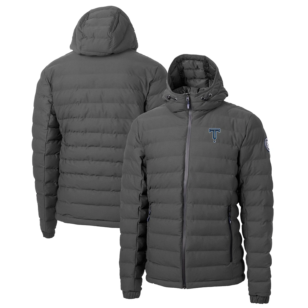 Men's Cutter & Buck Gray Tulsa Drillers Mission Ridge Repreve Eco Insulated Full-Zip Puffer Jacket