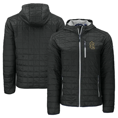 Men's Cutter & Buck Black Salt Lake Bees Rainier PrimaLoft Eco Full-Zip Hooded Jacket