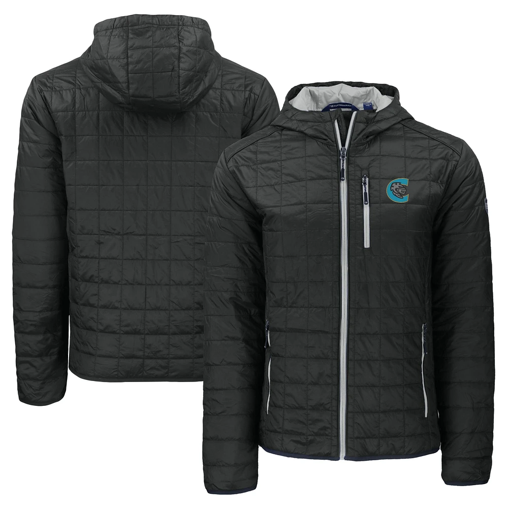 Men's Cutter & Buck Charlotte Knights Rainier PrimaLoft Eco Full-Zip Hooded Jacket