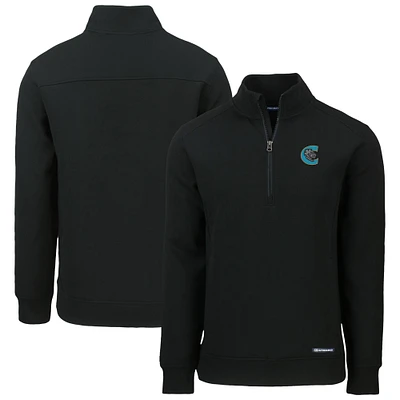 Men's Cutter & Buck Charlotte Knights Roam Eco Recycled Quarter-Zip Pullover