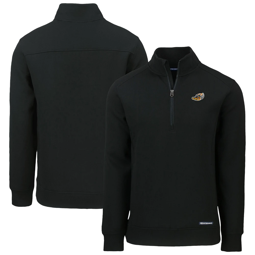 Men's Cutter & Buck Akron RubberDucks Roam Eco Recycled Quarter-Zip Pullover