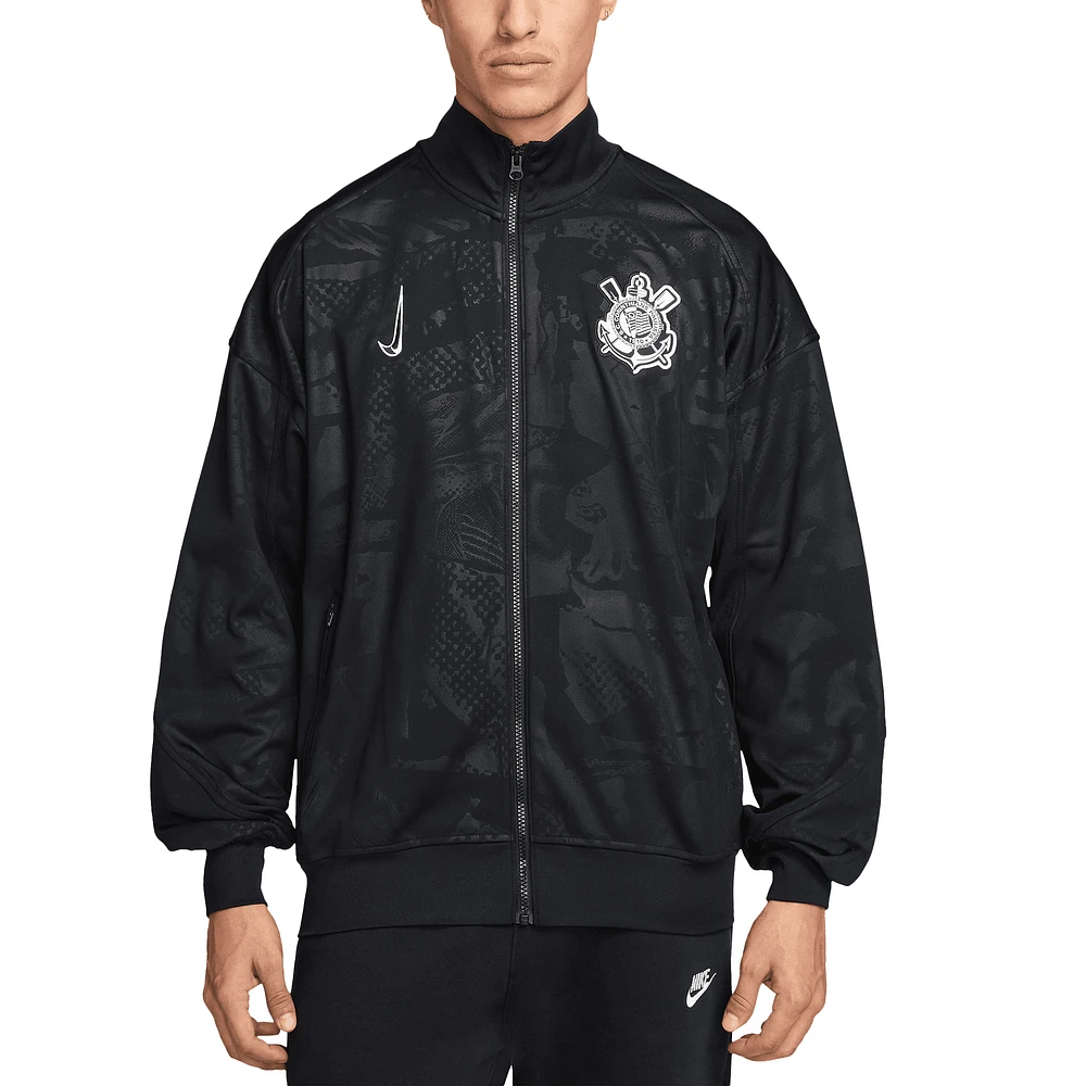 Men's Nike Black Corinthians Academy Pro Anthem Full-Zip Performance Jacket