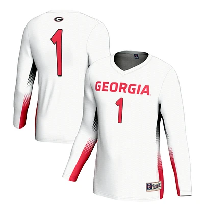 Unisex GameDay Greats #1 White Georgia Bulldogs Lightweight Volleyball Jersey