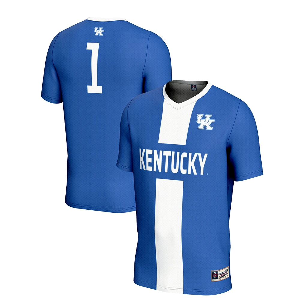 Men's GameDay Greats #1 Royal Kentucky Wildcats Lightweight Soccer Fashion Jersey